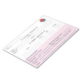 プロのケーキ屋さんのカップケーキ注文フォーム ノートパッド (アングル)