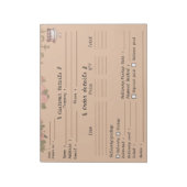 プロのケーキ カップケーキ専門店 受注フォーム ノートパッド (回転)