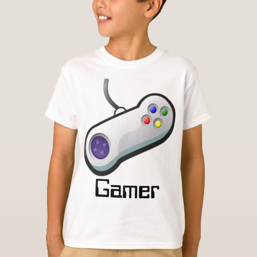 プロのゲーマー、ビデオゲームコントローラ Tシャツ (正面)