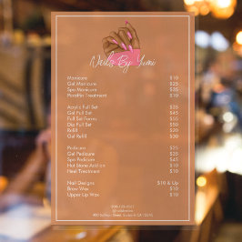 プロのサロンネイルアーティスト マニキュアリストサービス ウィンドウサイン