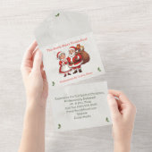 プロのサンタ ビジネス カード メール ミスター＆ミセス クロース (貼ってはがせる)