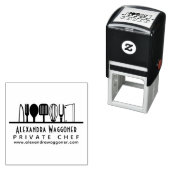 プロのシェフ・調理器具 ビジネス ロゴ セルフインキングスタンプ (インサイチュ)