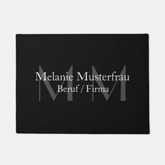 プロのシュワルツモノグラムフスマット ドアマット (正面)