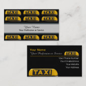 プロのタクシー運転手の名刺 名刺 (正面/裏面)