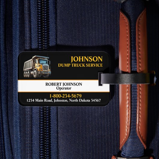 プロのダンプトラックサービス ラゲッジタグ (裏面インサイチュ2)