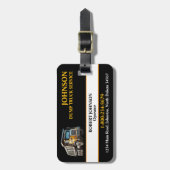 プロのダンプトラックサービス ラゲッジタグ (正面縦)