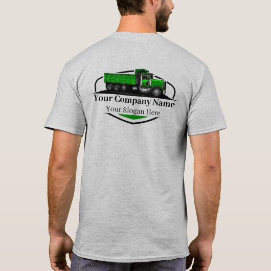 プロのダンプトラック運搬会社  Tシャツ (裏面)