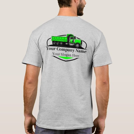 プロのダンプトラック運搬会社  Tシャツ (裏面)