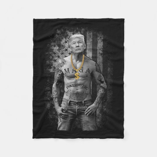 プロのトランプ愛国的暴力団 – アンチ自由主義の – リパブリック フリースブランケット (正面)