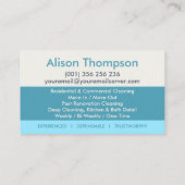 プロのハウスクリーニングサービス事業カード 名刺 (裏面)