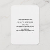 プロのハウス・クリーニング・サービス 家政婦 名刺 (裏面)