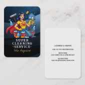 プロのハウス・クリーニング・サービス 家政婦 名刺 (正面/裏面)