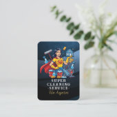 プロのハウス・クリーニング・サービス 家政婦 名刺 (スタンド正面)