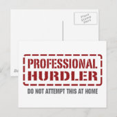 プロのハードル選手 ポストカード (正面/裏面)