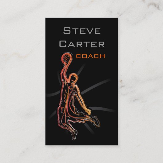 プロのバスケットボールコーチ/プレーヤーカード 名刺 (正面)