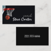 プロのバスケットボールコーチ/プレーヤーカード 名刺 (正面/裏面)