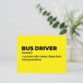 プロのバス運転手の意味 ポストカード (スタンド正面)