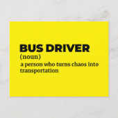 プロのバス運転手の意味 ポストカード (正面)