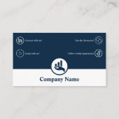 プロのファイナンシャルプランナー 白青 ビジネスカード ロイヤリティカード (裏面)