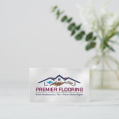 プロのフローリングサービス - 床の設置 名刺 (スタンド正面)