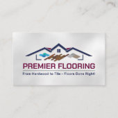 プロのフローリングサービス - 床の設置 名刺 (正面)