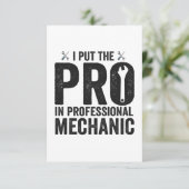 プロのプロフェッショナル整備士ギフトおもしろい サンキューカード (スタンド正面)