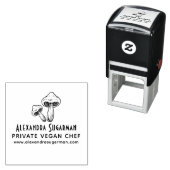 プロのベジタリアンシェフ キノコ ビジネス ロゴ 1 セルフインキングスタンプ (インサイチュ)