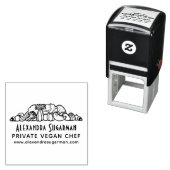 プロのベジタリアンシェフ 野菜 ビジネス ロゴ 1 セルフインキングスタンプ (インサイチュ)