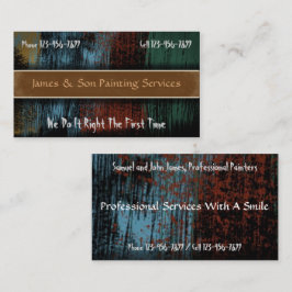 プロのペンキ屋の請負業者の名刺 名刺