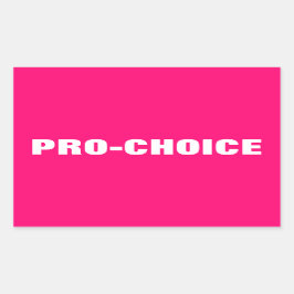 プロのホットピンクとホワイトミニマルモダンリスト 長方形シール