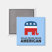 プロの人生。親神。プロガン・アメリカン マグネット (正面/裏面)
