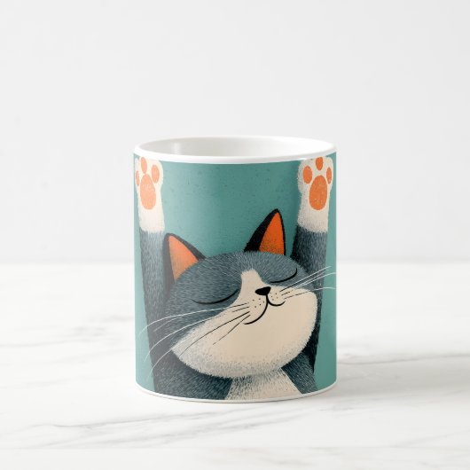 プロの仮眠名人、寝るのが趣味の猫 コーヒーマグカップ (中央)