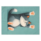 プロの仮眠名人 面白い寝猫 テーブルクロス (正面(横))