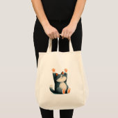 プロの仮眠名人 面白い寝猫 トートバッグ (正面(商品))