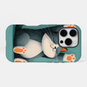 プロの仮眠名人 面白い寝猫 iPhoneケース (裏面横)