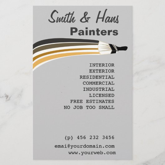 プロの住宅ペンキ職人 チラシ (正面)