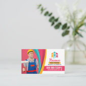 プロの住宅塗装業者契約写真 名刺 (スタンド正面)