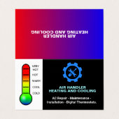 プロの修理・空調設備 HVAC 名刺 (外部フラット)