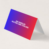 プロの修理・空調設備 HVAC 名刺 (裏面)