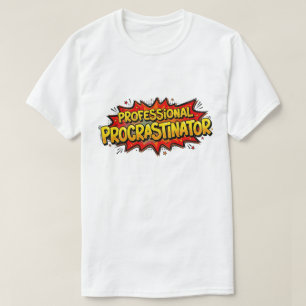 プロの先延ばし屋レトロポップアートコミック Tシャツ