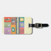 プロの写真家 アイコン デザイン ラゲッジタグ (正面横)