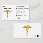 プロの医療医師名刺 名刺 (正面/裏面)