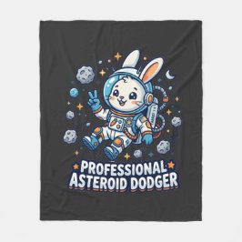 プロの小惑星回避ウサギ フリースブランケット