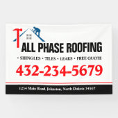 プロの屋根工事サービス 横断幕 (横)