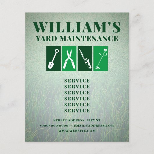 プロの庭メンテナンス道具 チラシ (正面)