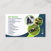 プロの庭園管理 造園 ガーデニング ツリー 名刺 (裏面)