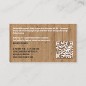 プロの建設用ハンドマン大工 名刺 (裏面)