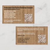 プロの建設用ハンドマン大工 名刺 (正面/裏面)