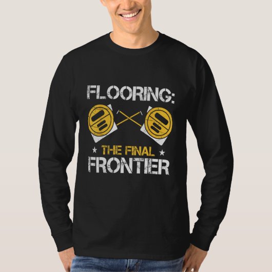プロの敷設業者向けカーペット床施工業者 Tシャツ (正面)