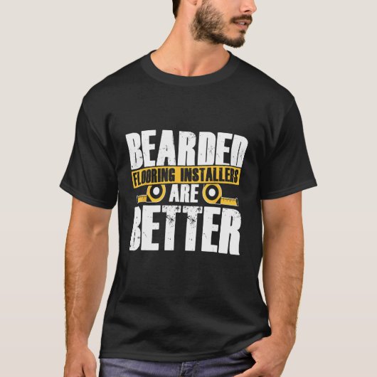 プロの敷設業者向けカーペット床施工業者 Tシャツ (正面)